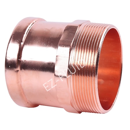 Ez-Fluid 3 P x MPT COPPER PRESS XL MALE ADAPTER EZPM215